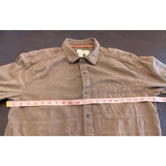 Territory Ahead Brown Textured Cotton Long Sleeve Button Front Shirt Men’s M - Picture 5 of 8
